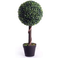 Best Artificial 2ft - 60cm Boxwood Ball Topiary Tree - Green