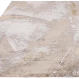 Zephyr Beige Metallic Lustre Rug - Beige / 290cm - thumbnail 5