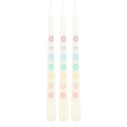 Set of 3 Chakra Balancing Taper Dinner Candles - Multicolour - thumbnail 2