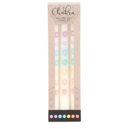 Set of 3 Chakra Balancing Taper Dinner Candles - Multicolour - thumbnail 3