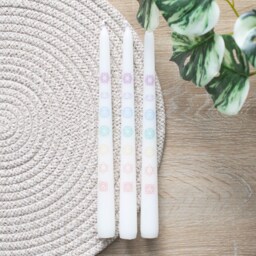 Set of 3 Chakra Balancing Taper Dinner Candles - Multicolour - thumbnail 4