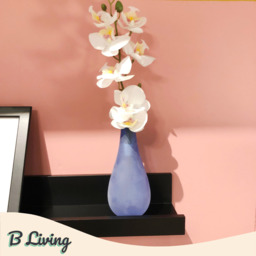 Mouth Blown Coloured Glass Vase Set - Blue - thumbnail 3