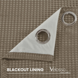 Classic Waffle Blackout Curtain Pair - Natural / 66in / 72cm - thumbnail 3