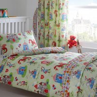 Knights and Dragons Duvet Set - Green/Illustrations / Junior
