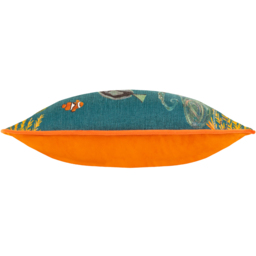 Abyss Sea Creatures Chenille Cushion - Ocean / Feather - thumbnail 3