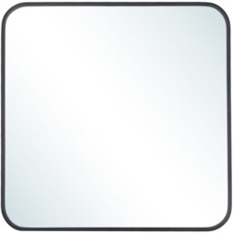 Square Bathroom Mirror with Rounded Corner - Black / 50cm - thumbnail 2