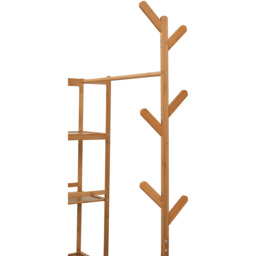 Multi-functional Wooden Coat Rack - Brown - thumbnail 4