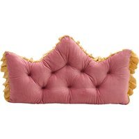 Crown-Shaped Tufted Headboard Pillow - Dusty Rose / 90cm