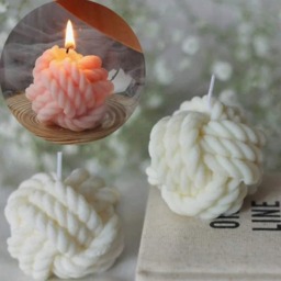 Handmade Scented Fancy Christmas Wax Candles  - Yarn - thumbnail 4