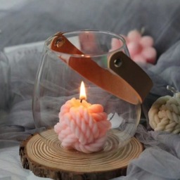 Handmade Scented Fancy Christmas Wax Candles  - Yarn - thumbnail 5