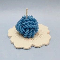 Handmade Scented Fancy Christmas Wax Candles  - Yarn - thumbnail 3