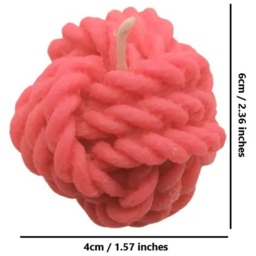 Handmade Scented Fancy Christmas Wax Candles  - Yarn - thumbnail 2
