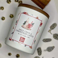 Once Upon A Christmas Latte Woodwick Christmas Candle - White