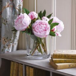Artificial Single Sarah Bernhardt Peony Bud Flower Stem L45cm - Pink - thumbnail 4
