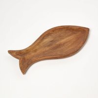 Coastal Fish Shaped Mango Wood Serving Board 40cm - Neutral