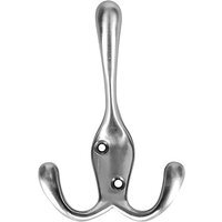 Three Prong Hat and Coat Hook - Silver