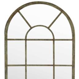 MirrorOutlet Large Green and Cream Rustic Multi Panel Garden Mirror  - Antique Green - thumbnail 4