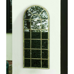 MirrorOutlet Large Green and Cream Rustic Multi Panel Garden Mirror  - Antique Green - thumbnail 2