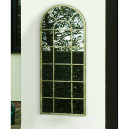 MirrorOutlet Large Green and Cream Rustic Multi Panel Garden Mirror  - Antique Green - thumbnail 5