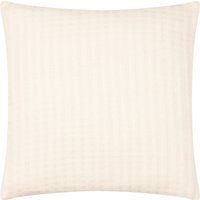 Hush Cotton Linear Cushion 45 x 45cm - Ecru / Feather - thumbnail 1
