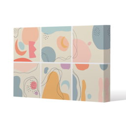 various shapes and doodle objects Canvas Print - Pink / 31cm / 41cm - thumbnail 2