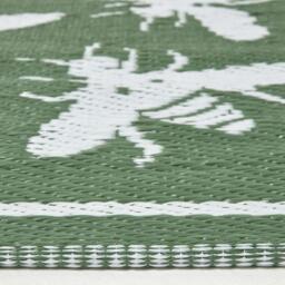 Homescapes Outdoor Rug Waterproof Reversible, 182 x 122 cm, Green Floral Bee - Green - thumbnail 4
