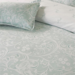 Ophelia Duck Egg Floral Reversible Duvet  Set - Duckegg / 260cm - thumbnail 2