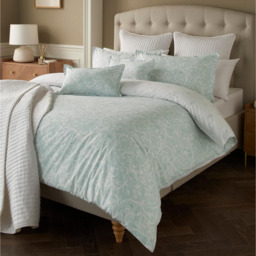 Ophelia Duck Egg Floral Reversible Duvet  Set - Duckegg / 260cm - thumbnail 4