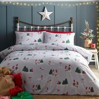 Gonkville Duvet Cover Set Christmas Gonk Bedding - Grey / Single