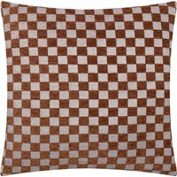 Larro Chenille Checkerboard Cushion - Copper / Polyester - image 1