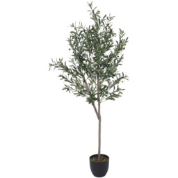Artificial Olive Tree in Plastic Pot - Green - thumbnail 3