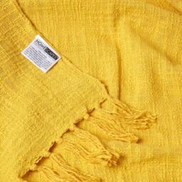 Nirvana Slub Cotton Throw - Ochre / 360cm - thumbnail 4