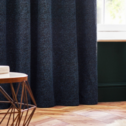Galaxy Chenille Eyelet Curtains - Navy / 117cm / 137cm - thumbnail 3