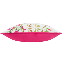 Daisy Hill Willow Birds Printed Cushion - Multicolour/Pink / Polyester - thumbnail 3