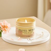 Natural Soy Wax Travel Candle in Tin - Baltic Amber