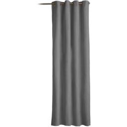 Velvet Chenille Thermal Fleece Lined Ring Top Door Curtain - Slate - thumbnail 3