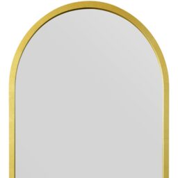 MirrorOutlet Arcus - Gold Metal Framed Arched Wall Mirror 120CM X 60CM - Gold - thumbnail 3