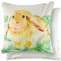 Animal Watercolour Printed Cushion Cover - Grey