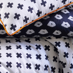 Martex Umbria Duvet Cover Set - Black / Single - thumbnail 4