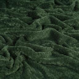 Waffle Honeycomb Mink Throw - Forest Green / 200cm - thumbnail 3