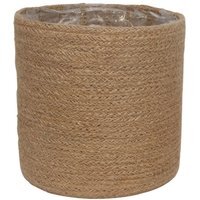 Natural Jute Round Basket Planter - 18cm / 18cm - thumbnail 1