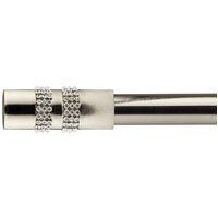 16-19mm Sparkle Extendable Eyelet Metal Curtain Pole Set - Satin Silver / 120cm