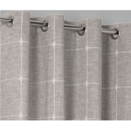 Salcombe Linen Check Curtains - Natural / 168cm / 137cm - thumbnail 3