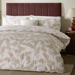 Lauro Printed Reversible Duvet Cover Set - Stone / Single - thumbnail 3