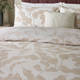 Lauro Printed Reversible Duvet Cover Set - Stone / Single - thumbnail 2