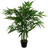 Artificial Bamboo Tree With Wide Leaves 90cm - Green
