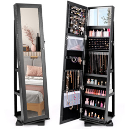 3-in-1 Lockable Jewelry Organizer - Black - thumbnail 2