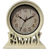 Vintage Family Non Ticking Desk Clock Retro Mantel Clocks Cream - White