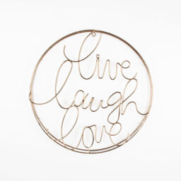 Art for the Home Live Laugh Love Gold Metal Wall Art - Gold - thumbnail 4