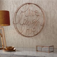 Art for the Home Live Laugh Love Gold Metal Wall Art - Gold